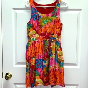 Madewell Eliot 100% silk floral dress size 2
